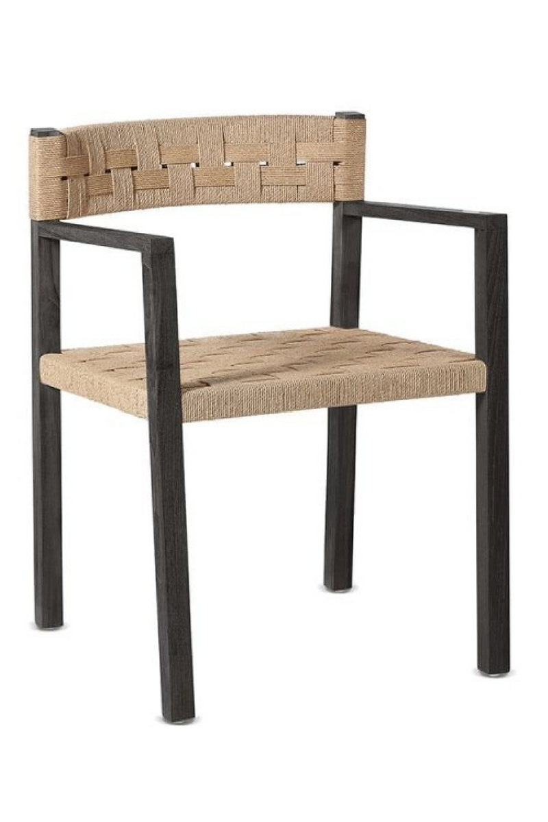 Black Teak Rope Armchair | Dareels Cora | Woodfurniture.com