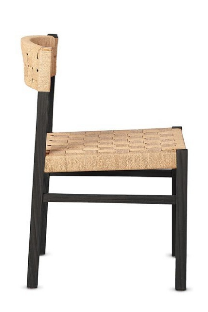 Black Teak Rope Chair | Dareels Cora | Woodfurniture.com