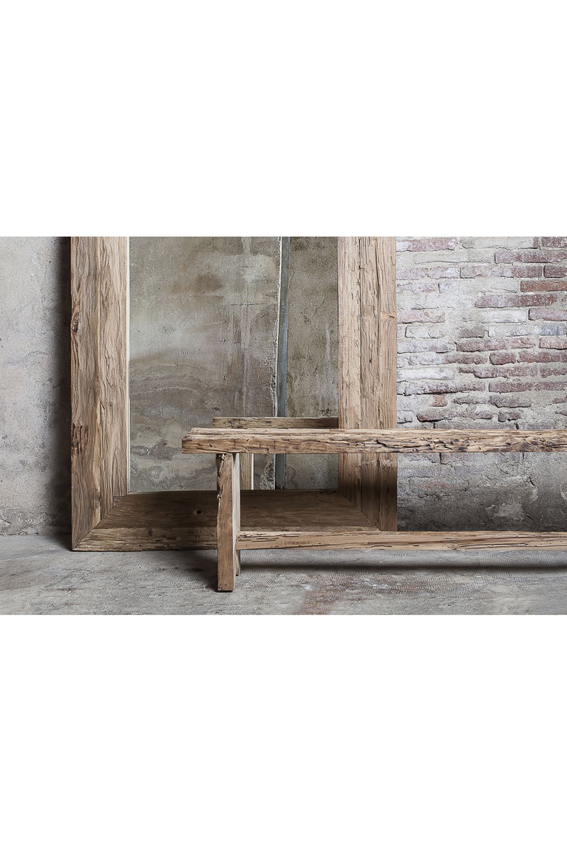 Natural Solid Teak Bench | Dareels Rail | Woodfurniture.com