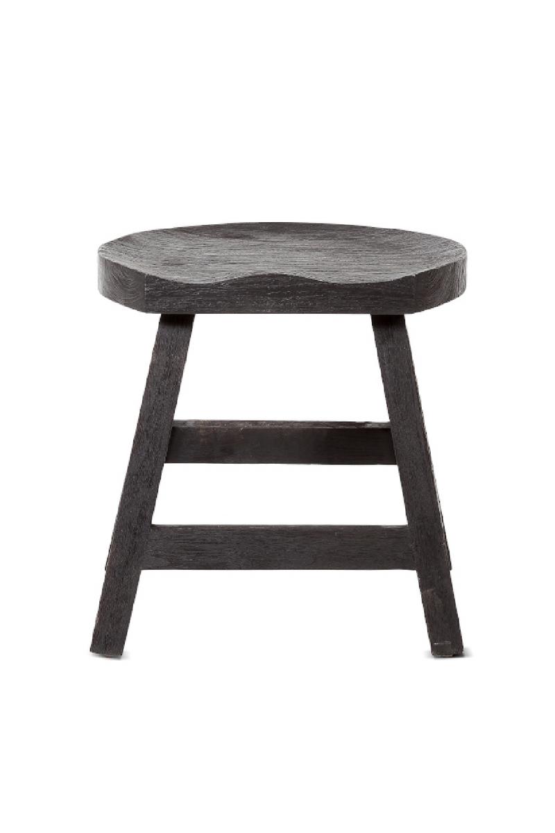 Black Wooden Round Stool | Dareels King | Woodfurniture.com