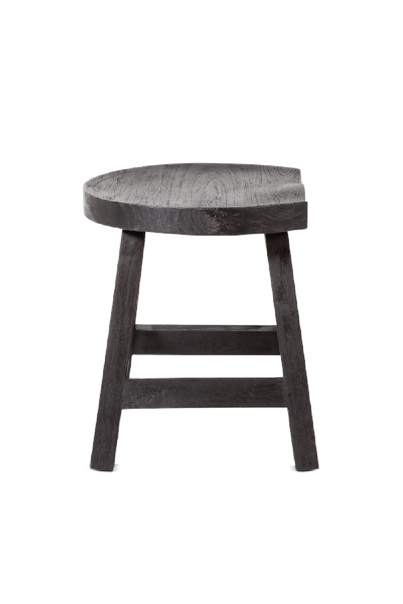 Black Wooden Round Stool | Dareels King | Woodfurniture.com