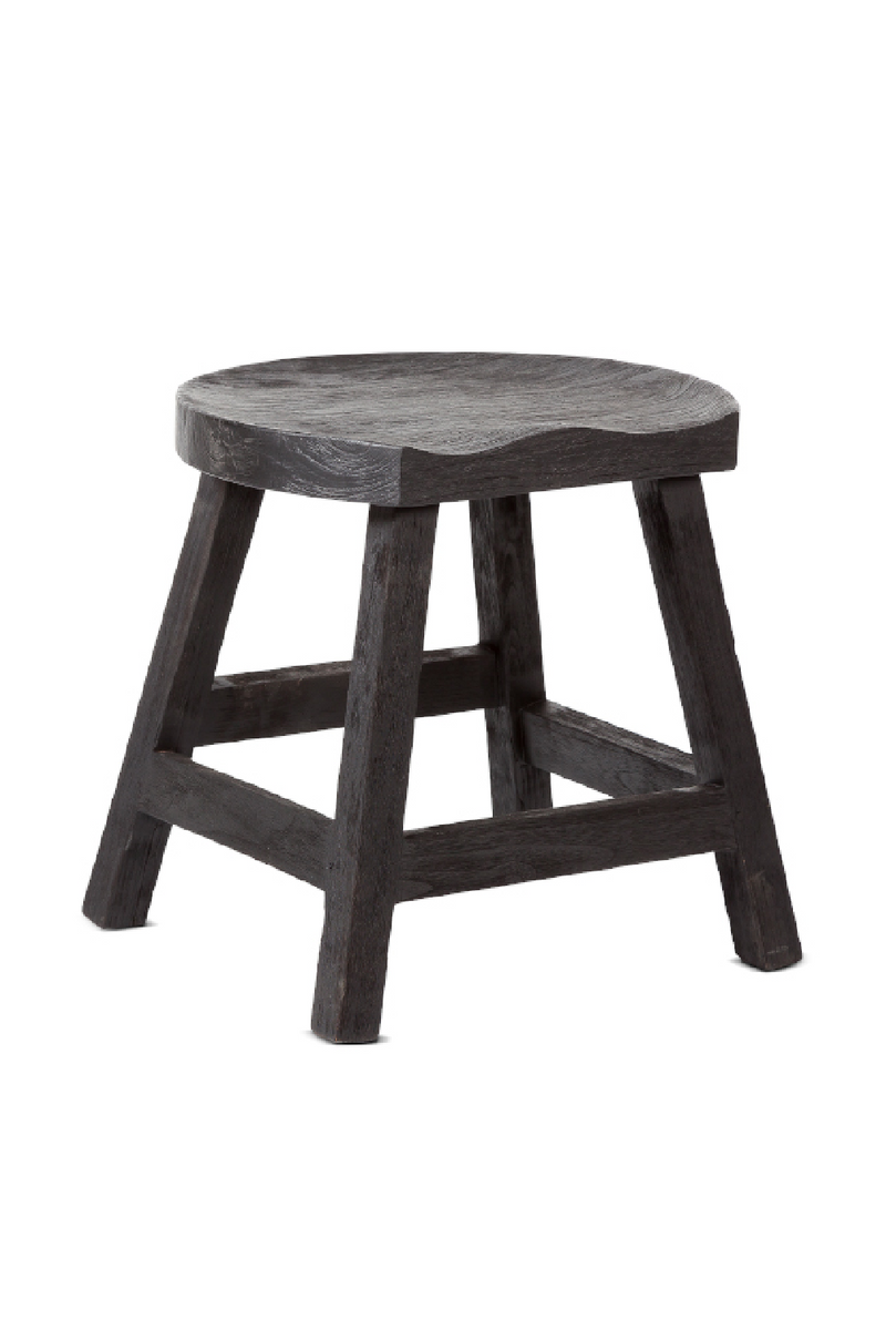 Black Wooden Round Stool | Dareels King | Woodfurniture.com