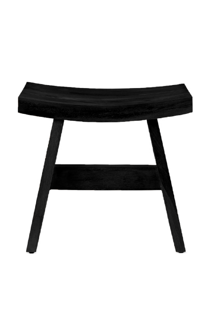 Black Rectangular Curved Stool | Dareels U | Woodfurniture.com