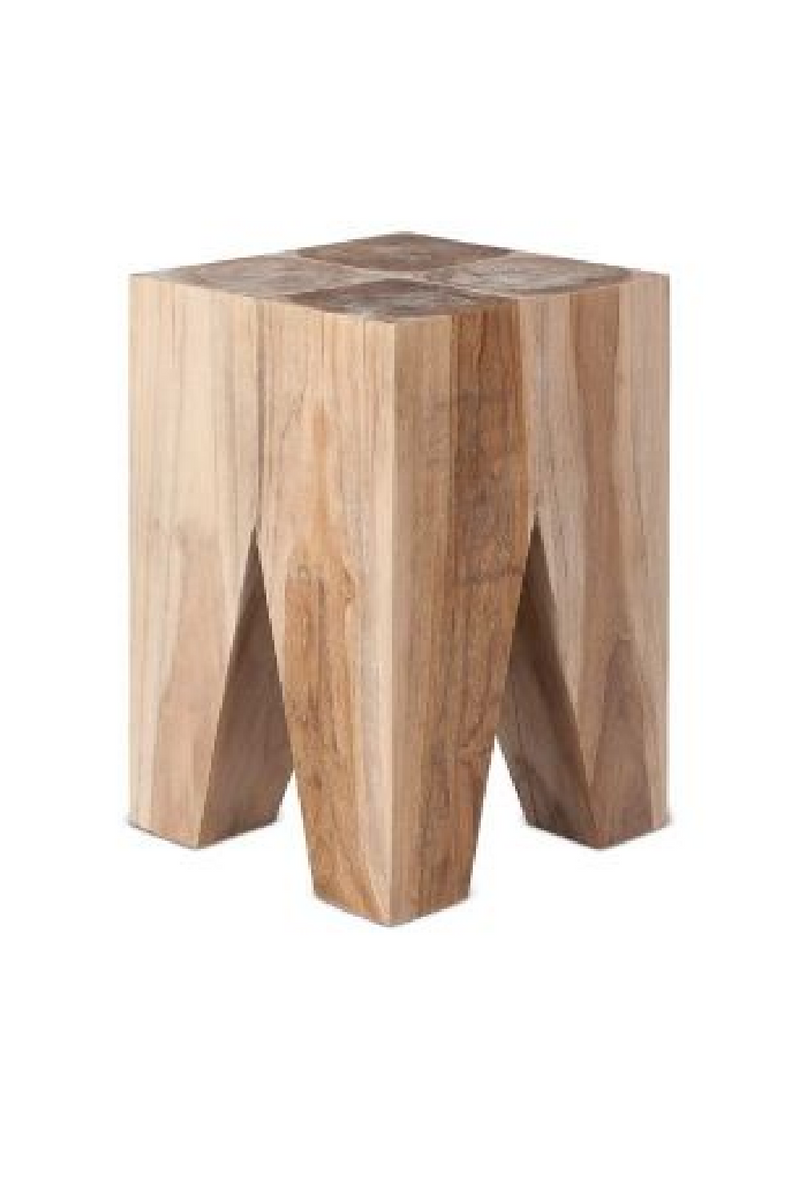 Teak Square Seat Stool | Dareels Triangle | OROA TRADE