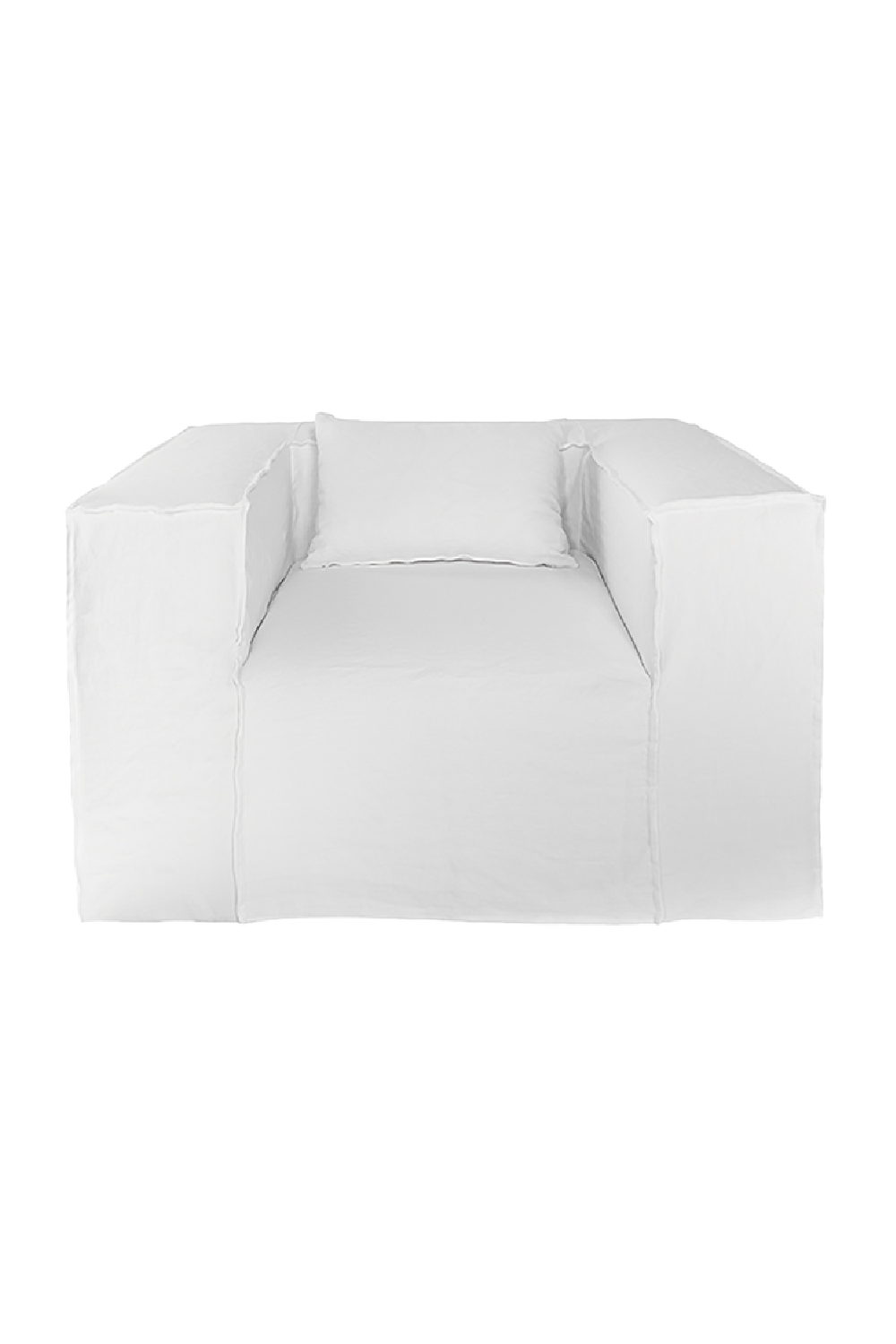 White Linen Armchair | Dareels Strozzi | Woodfurniture.com