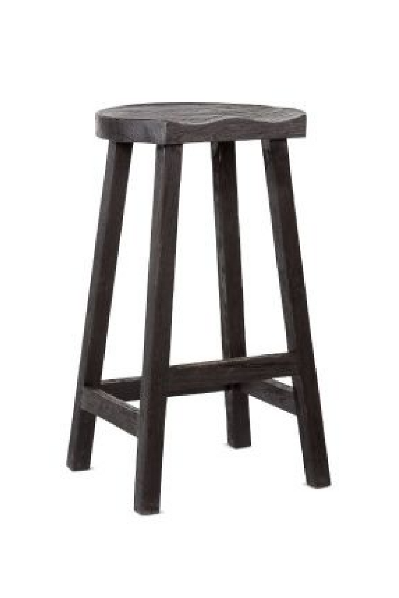 Teak Bar Stool w/ A-Shape Legs - L | Dareels King | Woodfurniture.com