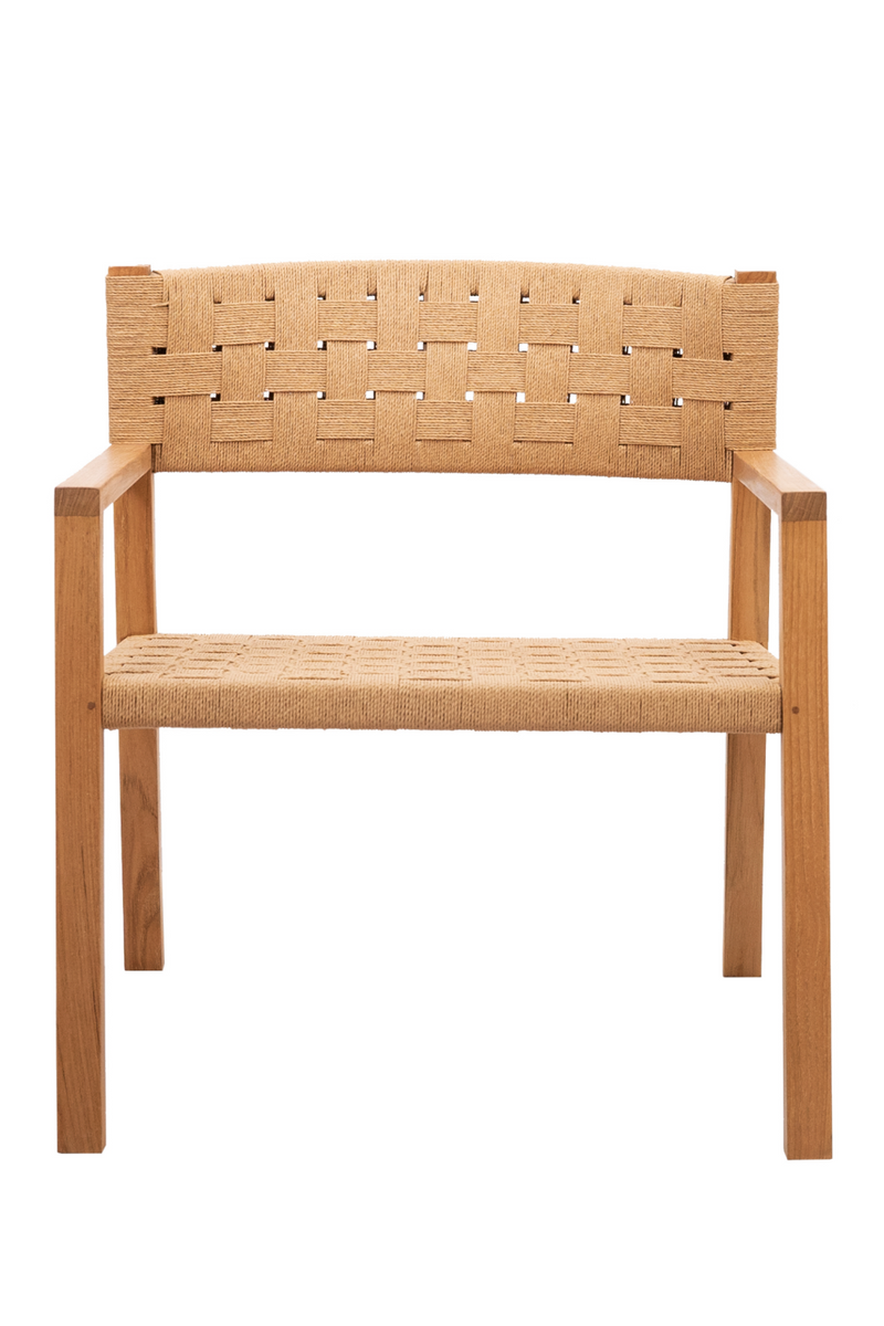 Teak and Woven Cord Lounge Chair | Dareels Cora | Wood Furniture