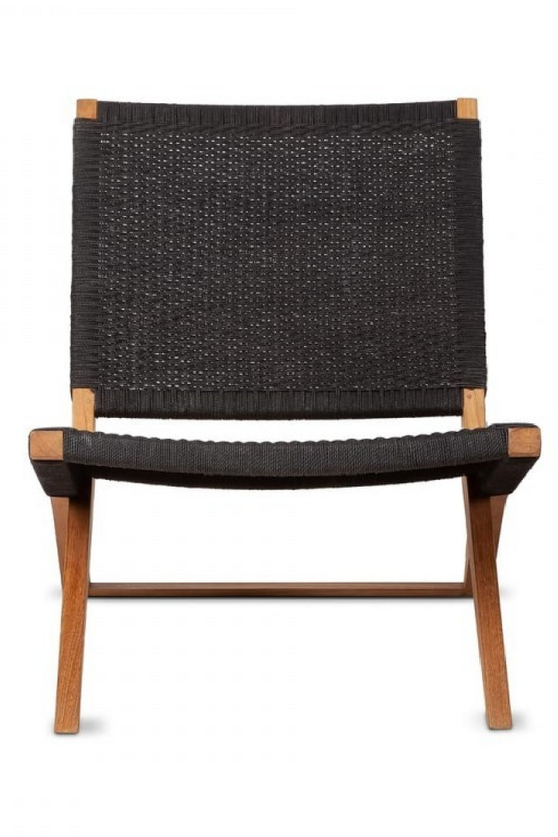 Black Braided Cord Lounge Chair | Dareels Lawit | Woodfurniture.com