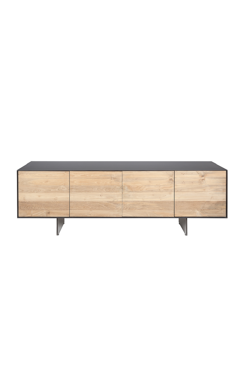 Solid Teak Sideboard in Iron Frame | Dareels Geox | Woodfurniture.com