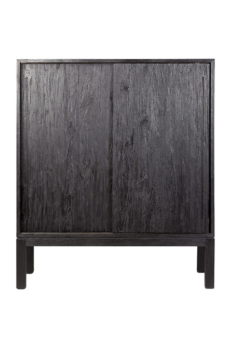 Black Teak Sliding Door Sideboard | Dareels Erosi | Woodfurniture.com