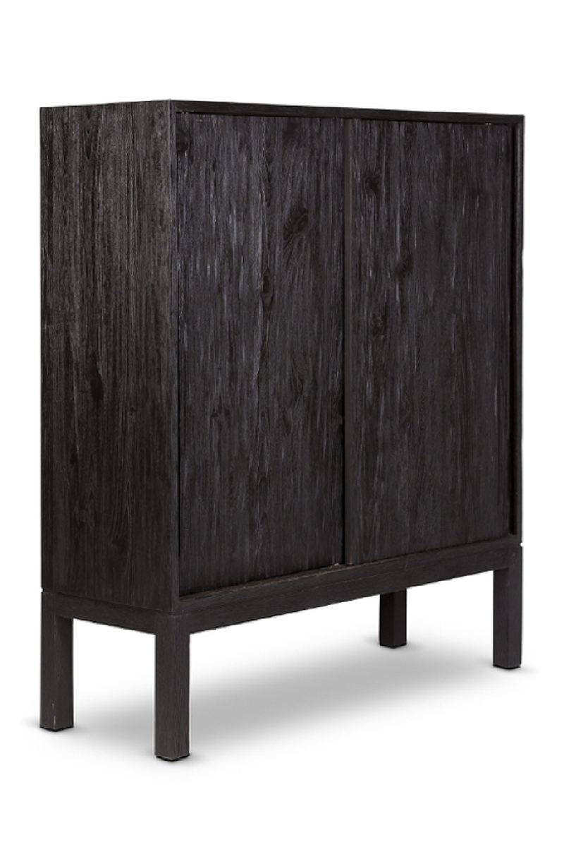 Black Teak Sliding Door Sideboard | Dareels Erosi | Woodfurniture.com