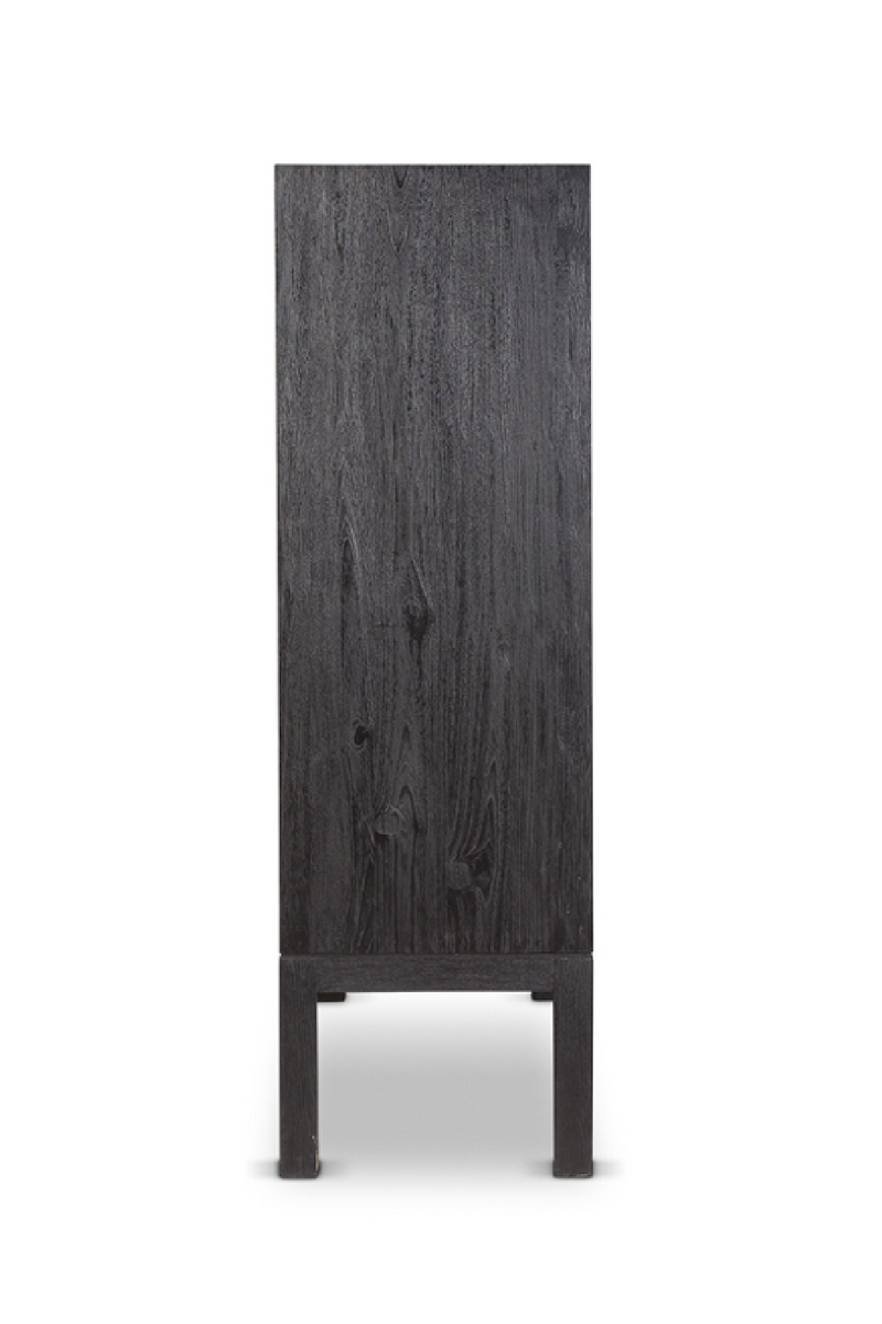 Black Teak Sliding Door Sideboard | Dareels Erosi | Woodfurniture.com