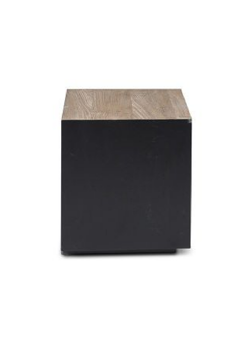 Iron Framed Teak Bedside Table | Dareels Geox | Woodfurniture.com