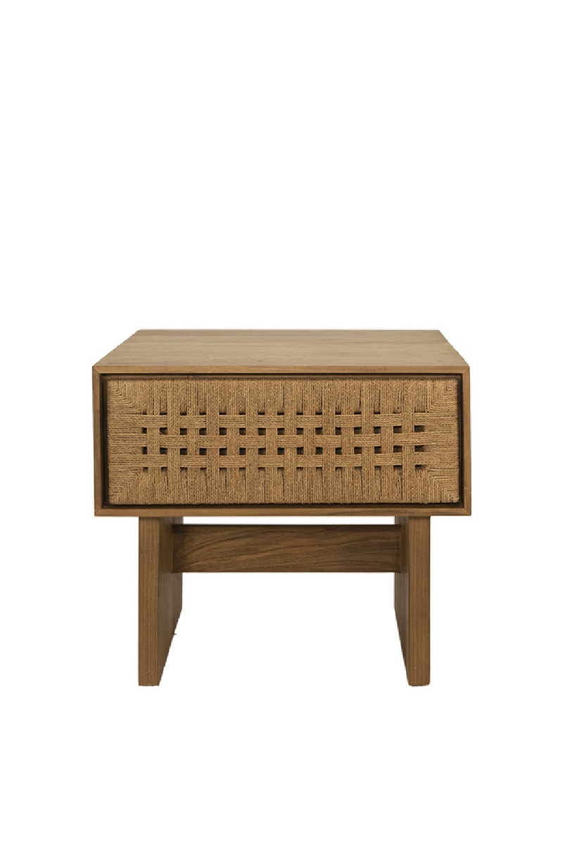 Woven Cord Bedside Table | Dareels Cora | Woodfurniture.com