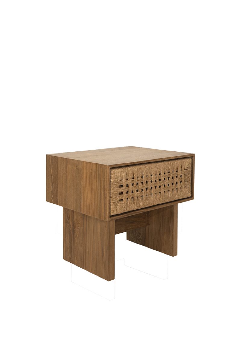 Woven Cord Bedside Table | Dareels Cora | Woodfurniture.com