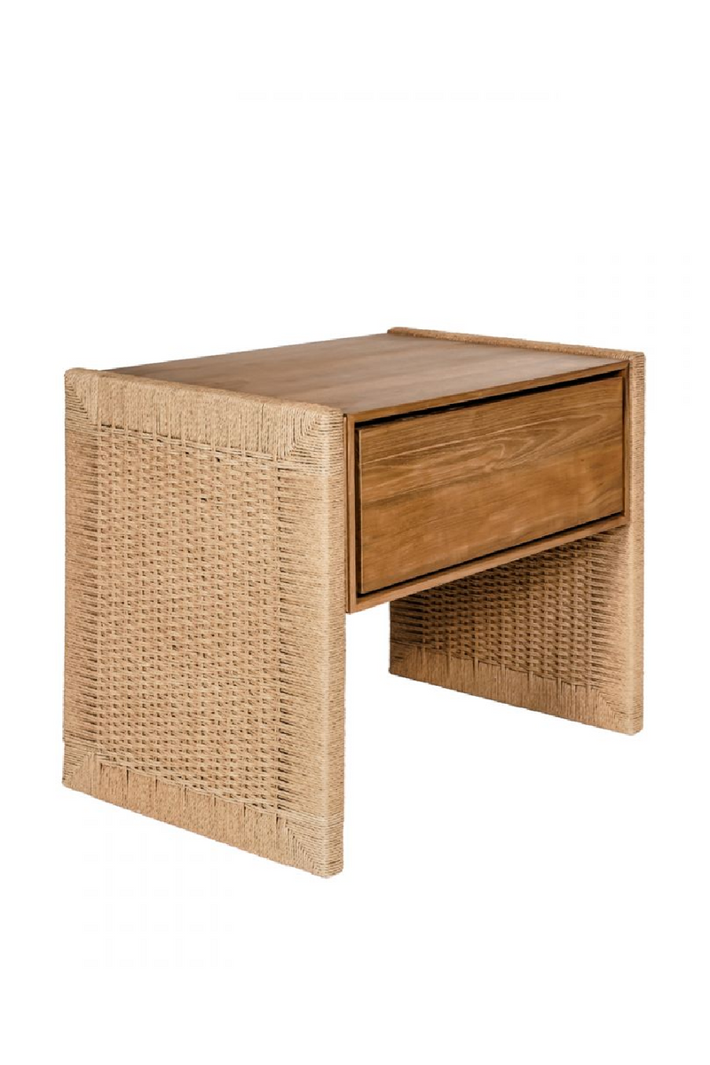 Braided Rope Framed Nightstand | Dareels Tarok │ Woodfurniture.com