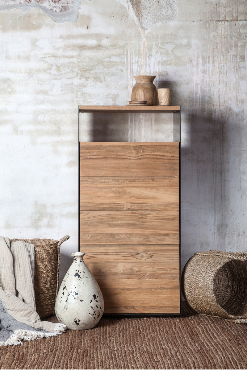 Solid Teak Chest of Drawers | Dareels Geox | Woodfurniture.com