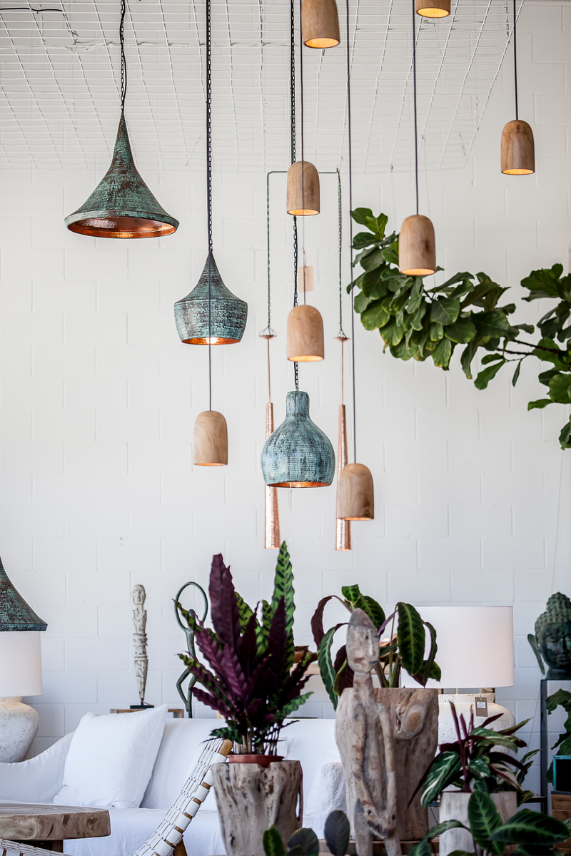 Teak Wood Hanging Lamps | Dareels Play | Woodfurniture.com