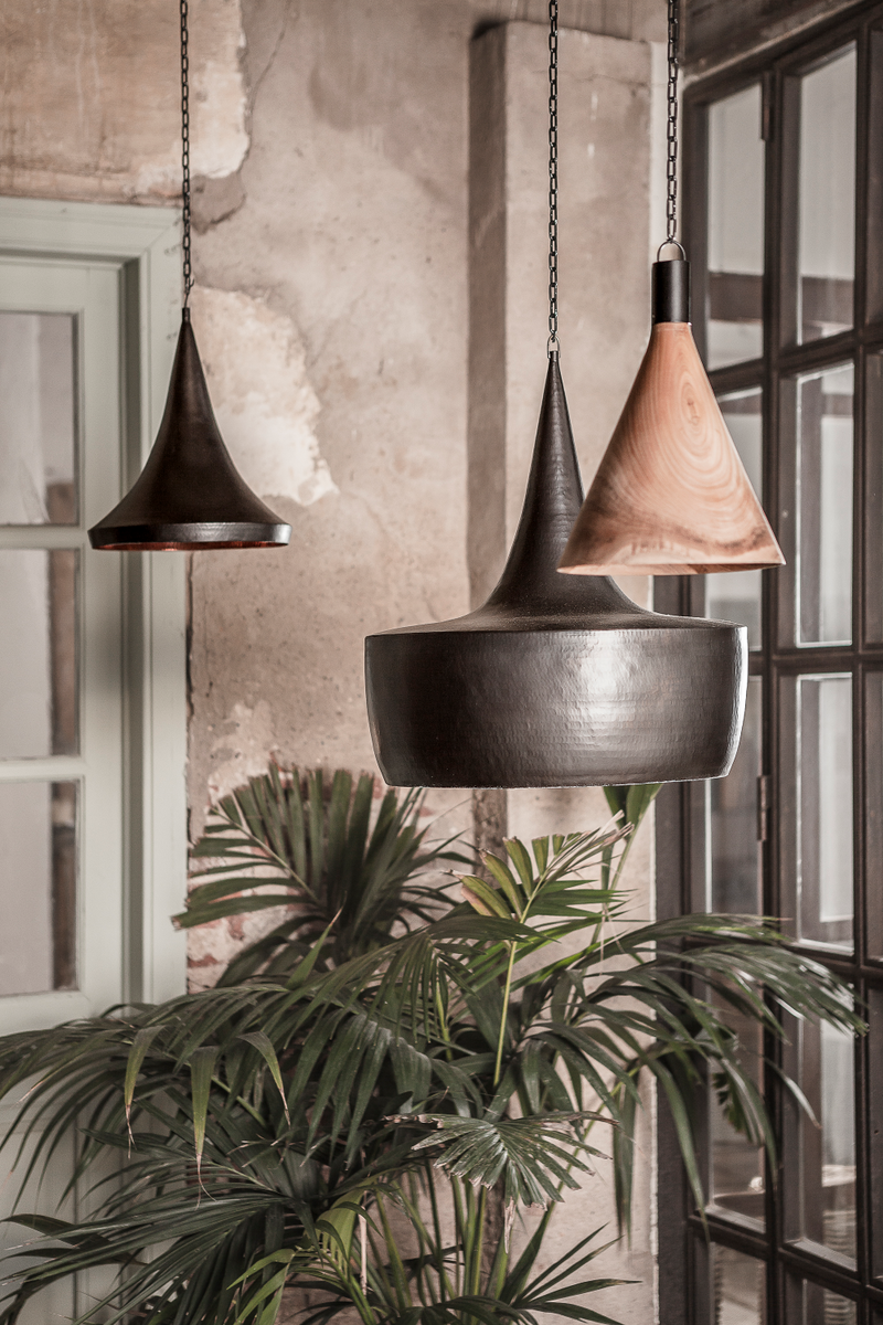 Wooden Conical Hanging Lamp | Dareels Cone | OROA TRADE