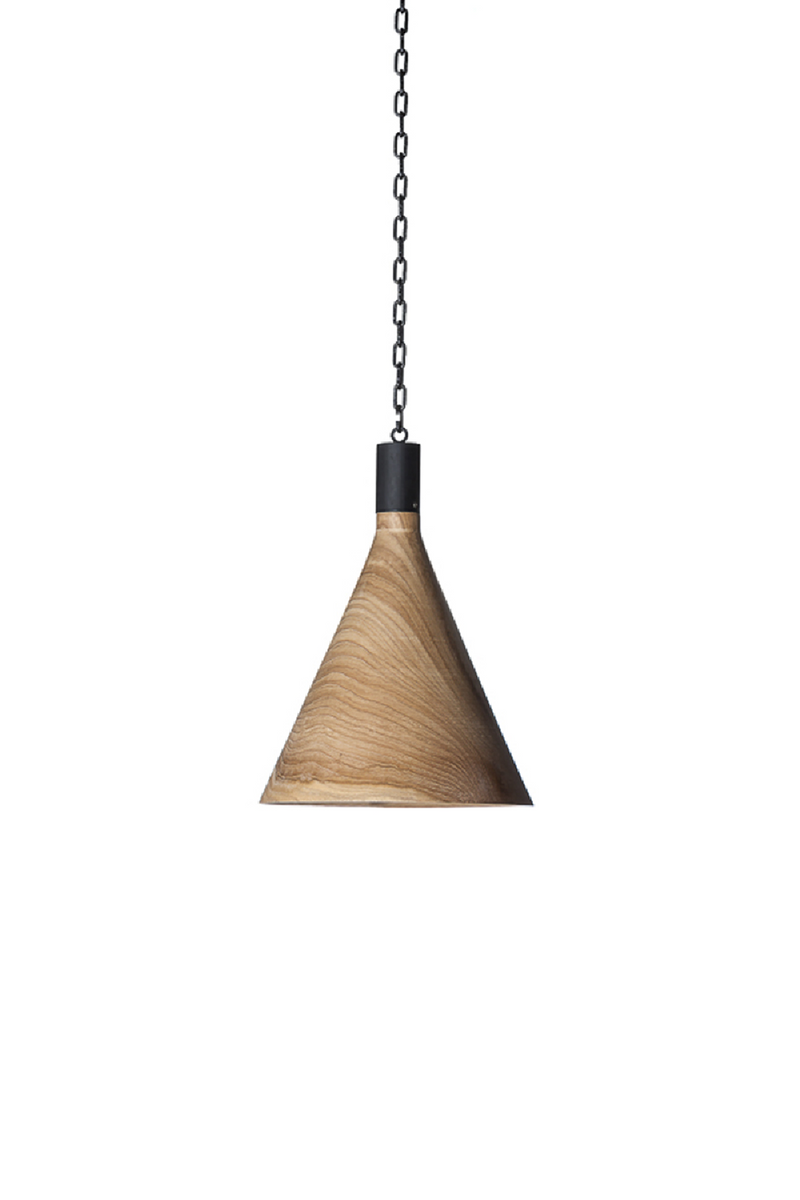 Wooden Conical Hanging Lamp | Dareels Cone | OROA TRADE