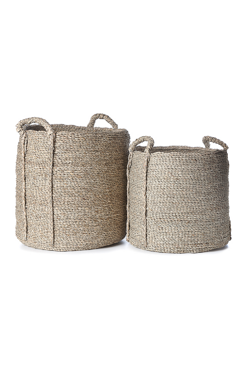 Water Hyacinth Baskets with Handles (set of 2) | Dareels Asa | Woodfurniture.com