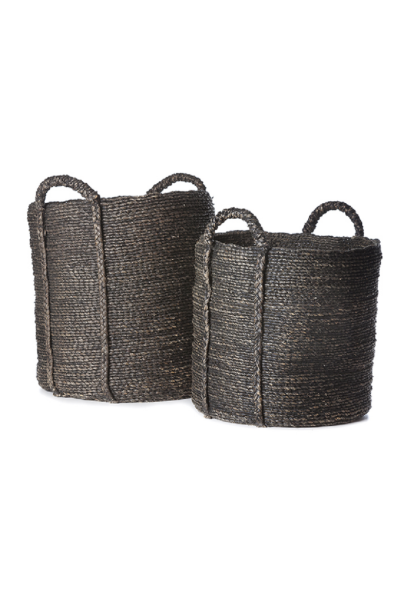 Water Hyacinth Baskets with Handles (set of 2) | Dareels Asa | Woodfurniture.com