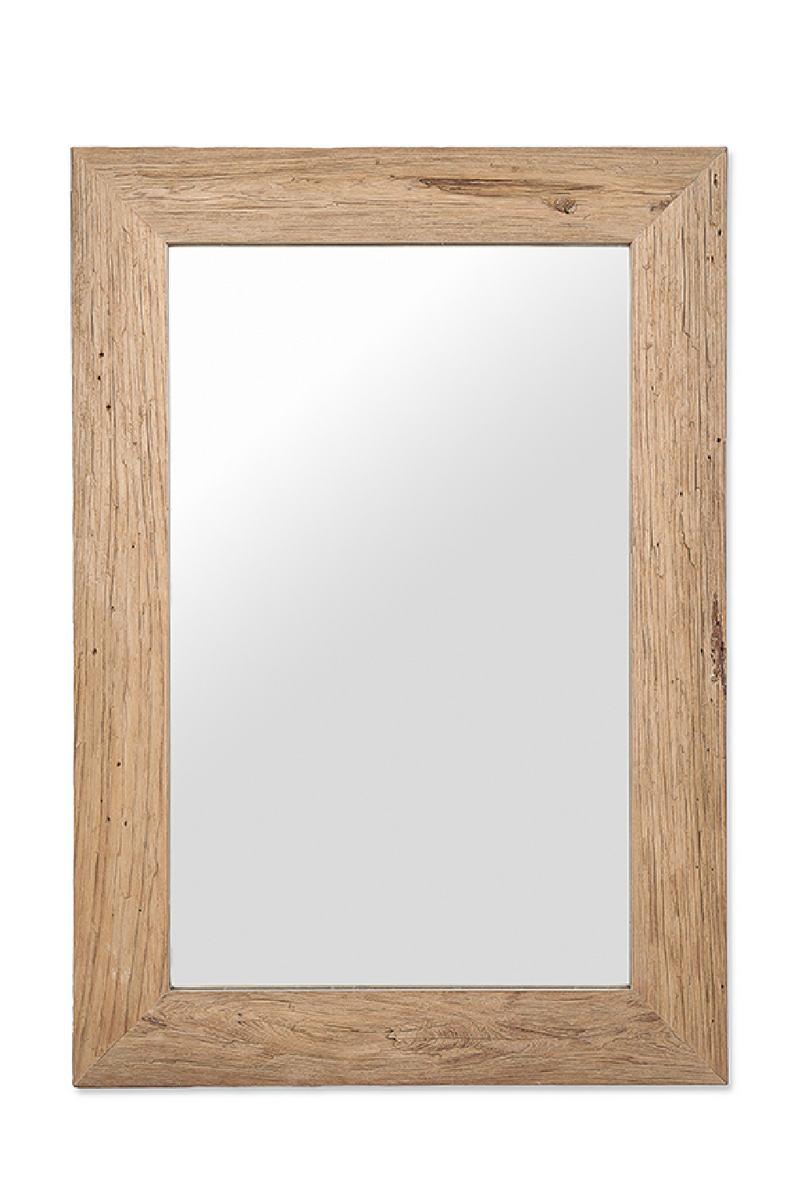 Natural Teak Rectangular Mirror | Dareels Erosi | Woodfurniture.com