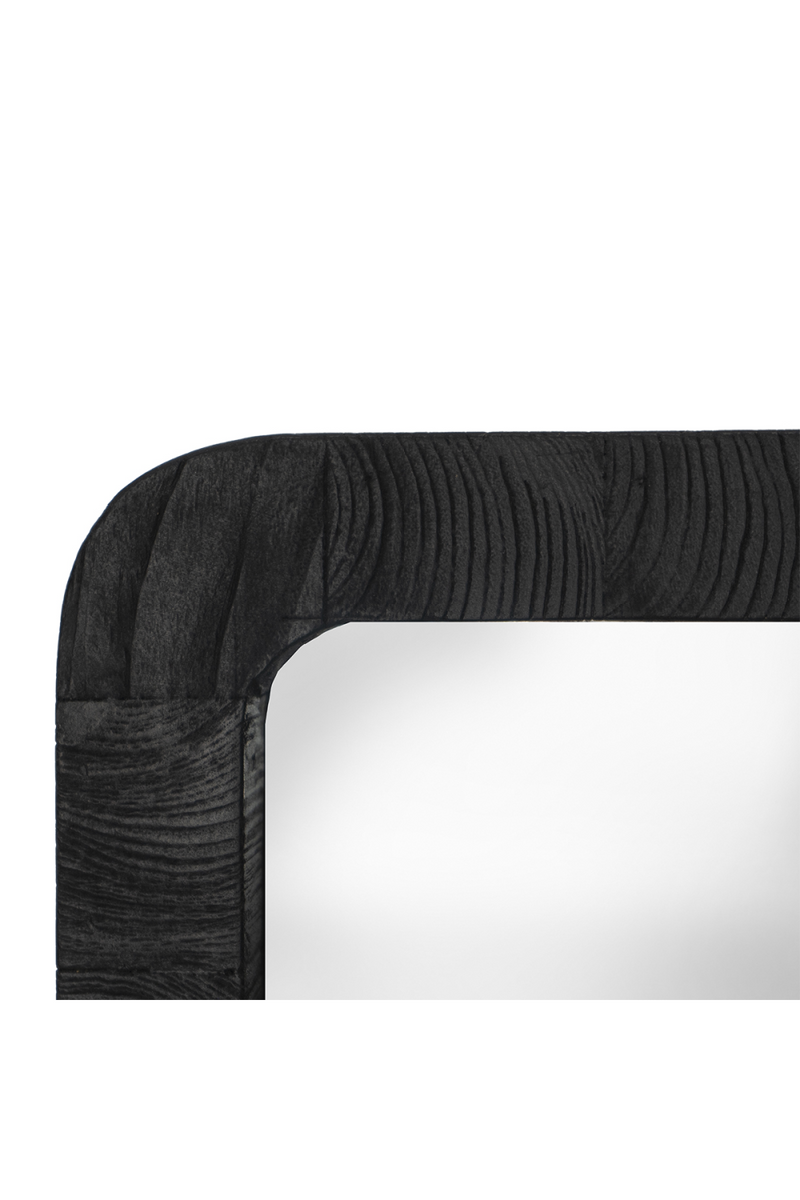 Black Teak Rectangular Mirror | Dareels Tambora | Woodfurniture.com