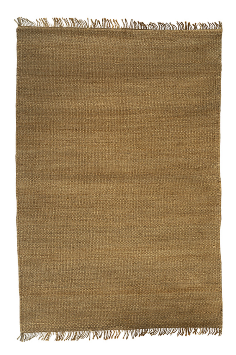 Natural Hemp Fringed Rug | Dareels Gokak | Woodfurniture.com