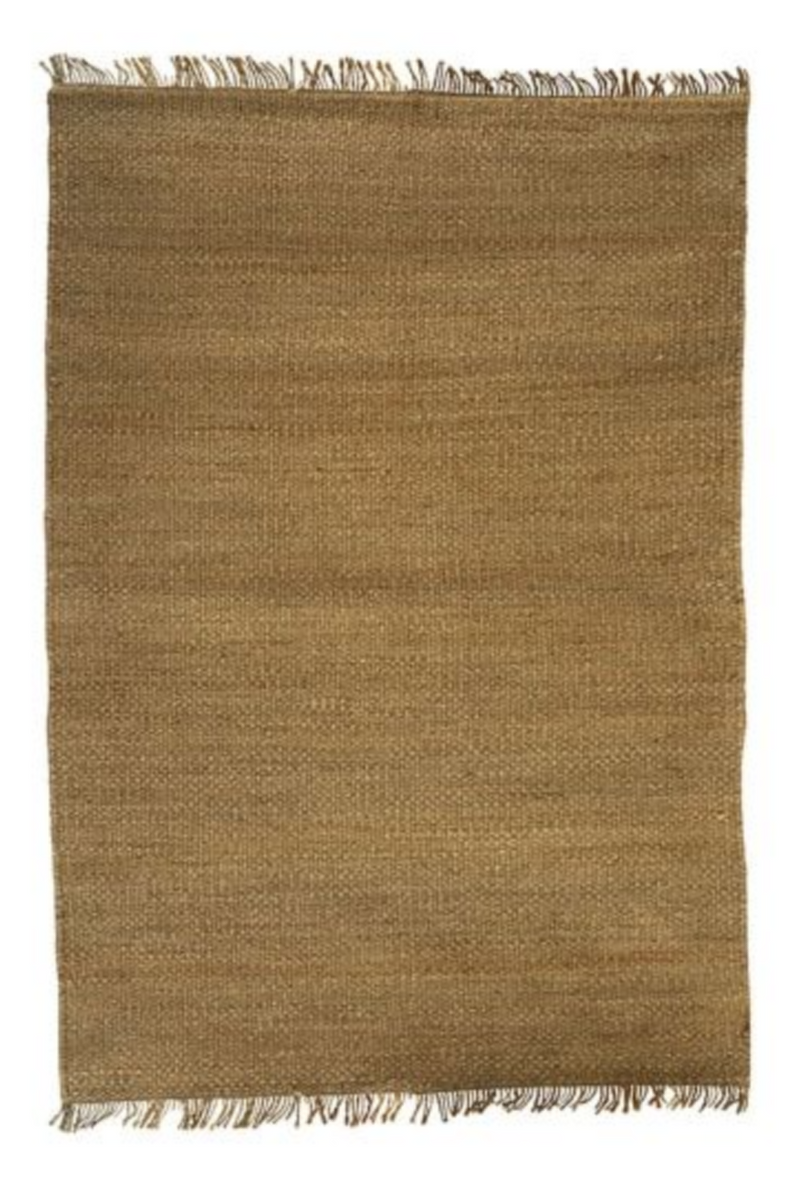 Natural Hemp Fringed Rug | Dareels Gokak 250 | Woodfurniture.com!