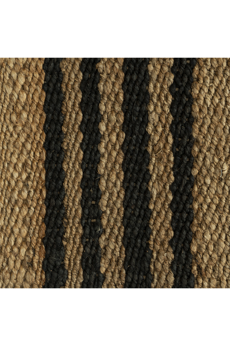 Hemp with Black Stripes Rug | Dareels Rastha 120 | Woodfurniture.com