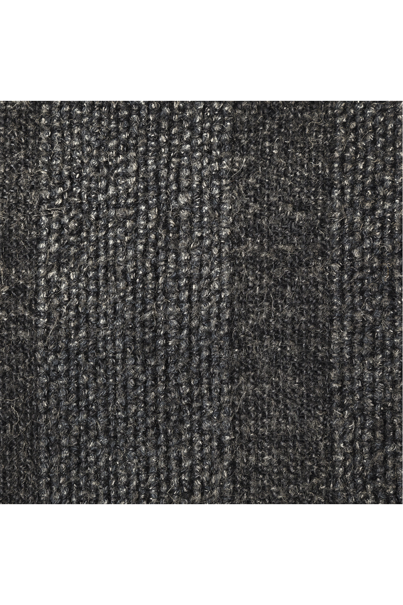 Black Linen Boucle Fringed Cushion Cover | Dareels Wrinkles HNB | Woodfurniture.com