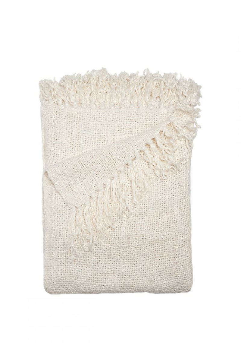 White Linen Throw Blanket | Dareels Mavur │ Oroatrade.com