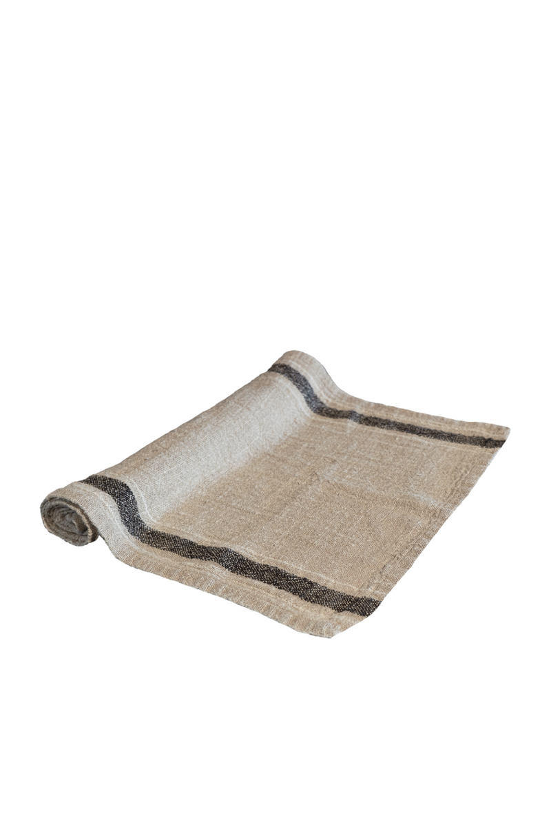 Line Pattern Linen Table Runner | Dareels Nasik | Woodfurniture.com