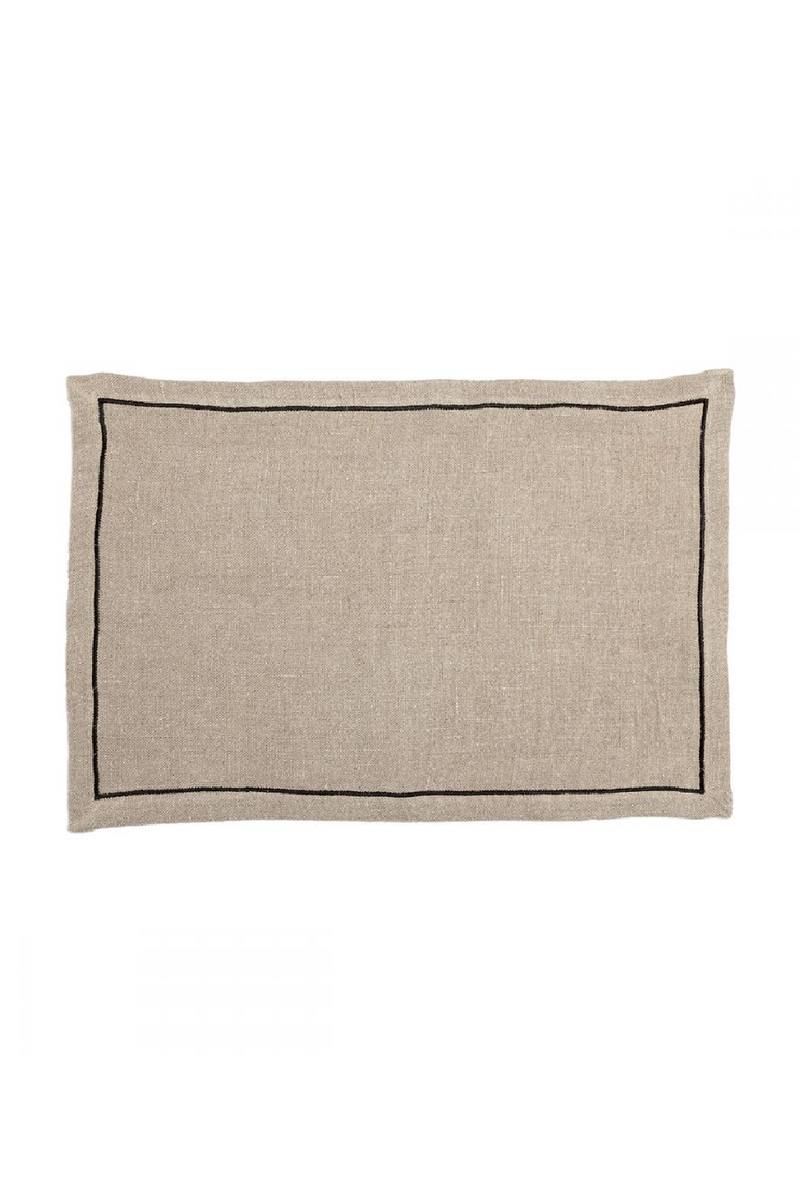 Borderlined Linen Placemat Set (2) | Dareels Yampur │ Woodfurniture.com