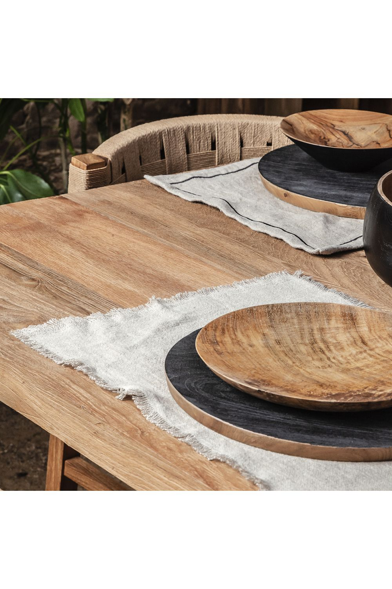 Borderlined Linen Placemat Set (2) | Dareels Yampur │ Woodfurniture.com