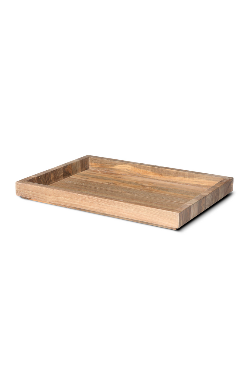 Rectangular Solid Teak Tray | Dareels Perfect | OROA TRADE