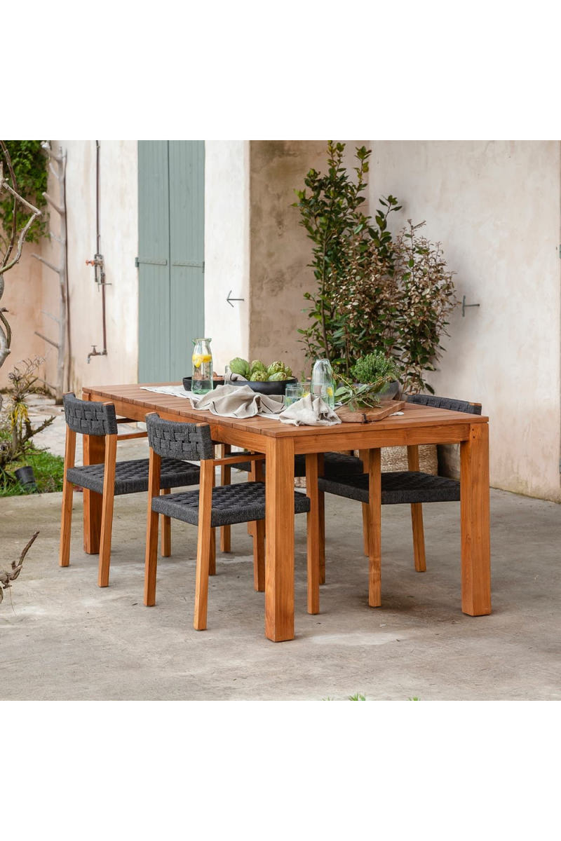 Solid Teak Rectangular Outdoor Table | Dareels Genesis | Woodfurniture.com