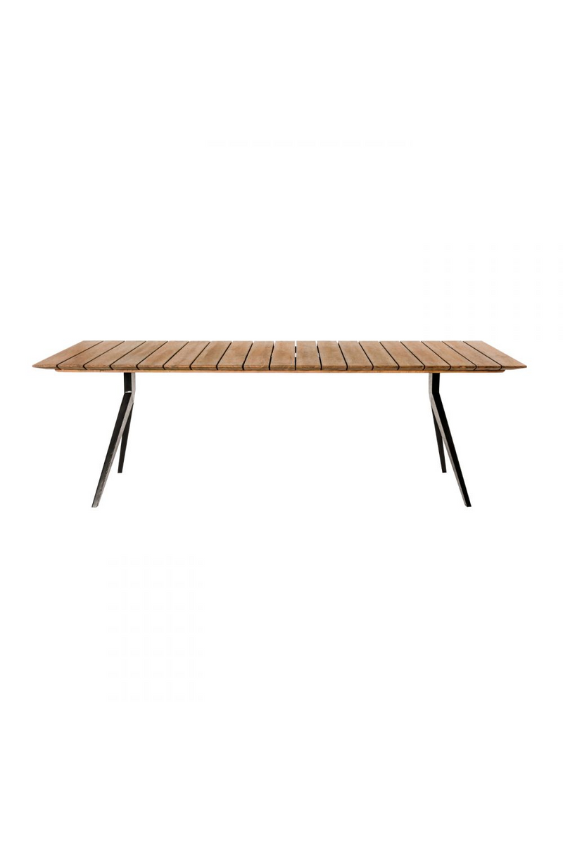 Slatted Wood Outdoor Table | Dareels Majesti | Woodfurniture.com