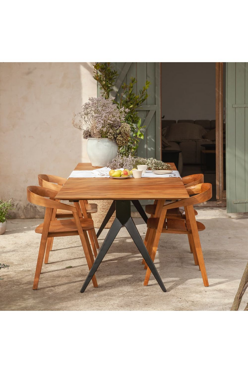 Slatted Wood Outdoor Table | Dareels Majesti | Woodfurniture.com