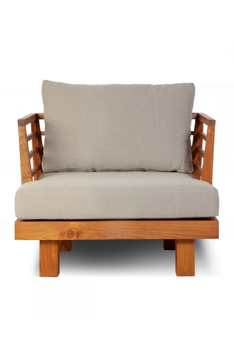 Cushioned Teak Outdoor Armchair | Dareels Strauss | Woodfurniture.com