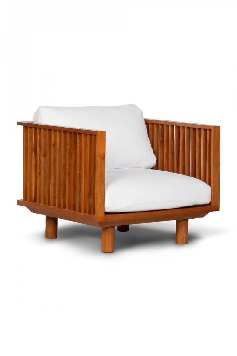 White Cushioned Outdoor Armchair | Dareels Toprak | Woodfurniture.com