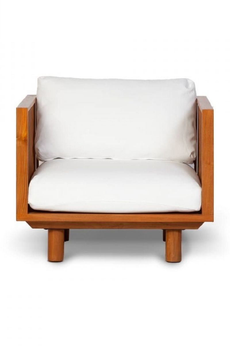 White Cushioned Outdoor Armchair | Dareels Toprak | Woodfurniture.com