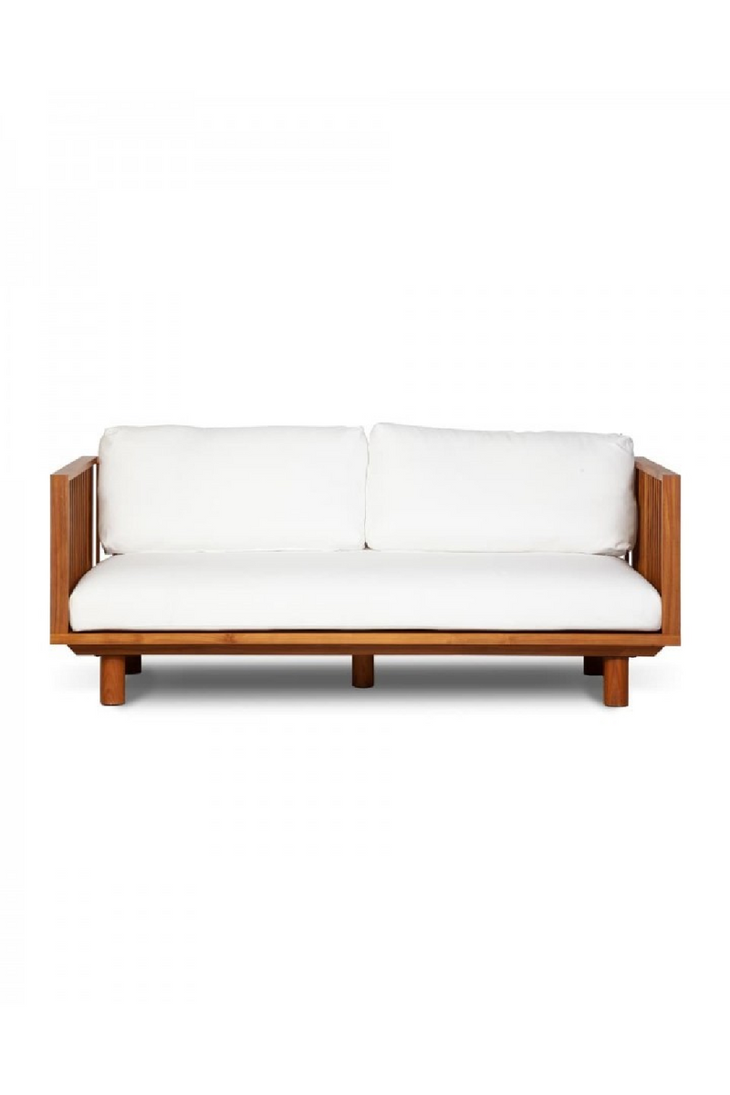 White Cushioned Outdoor Sofa | Dareels Toprak | Woodfurniture.com