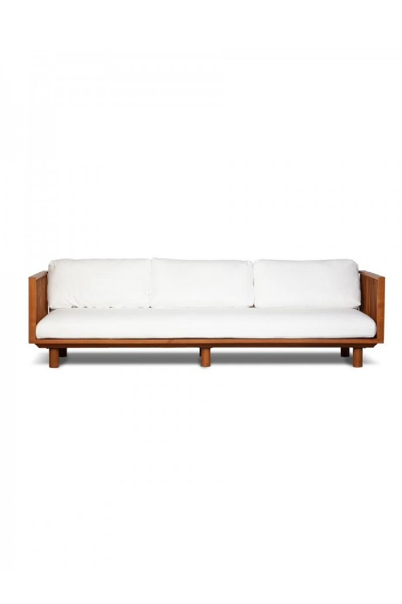 White Cushioned Outdoor Sofa | Dareels Toprak | Woodfurniture.com