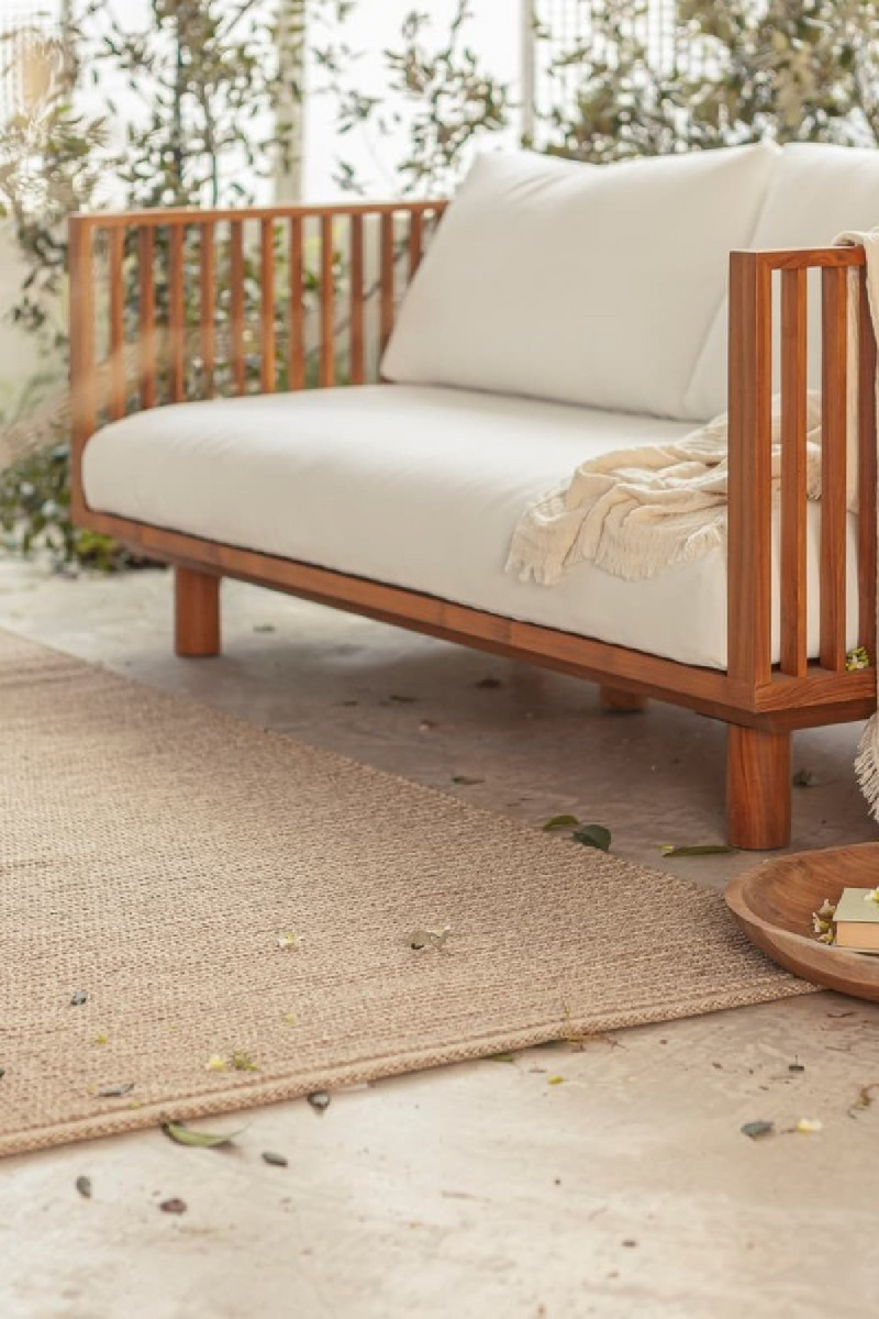 Beige Braided Yarn Outdoor Rug | Dareels Gingi | Woodfurniture.com