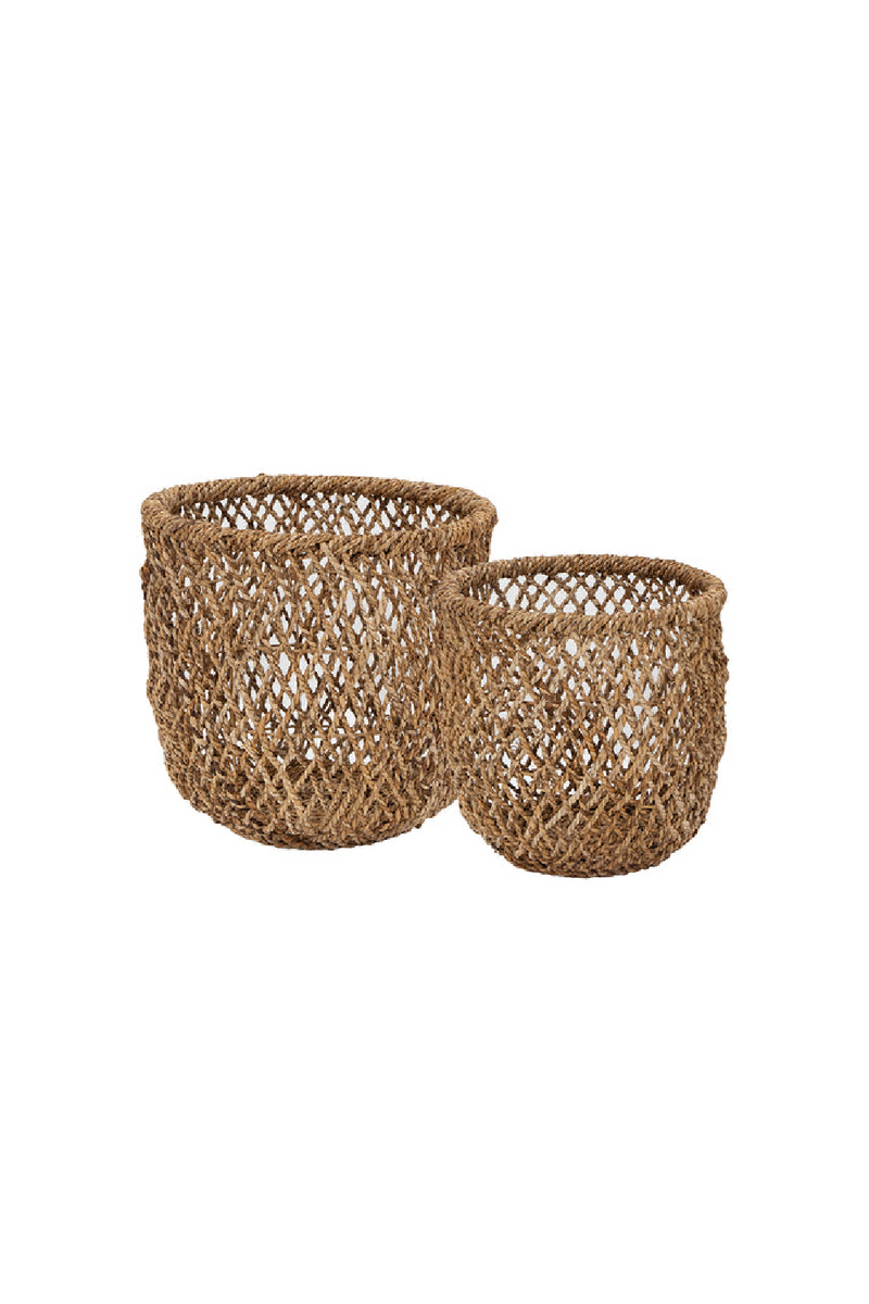 Interlaced Banana Leaves Basket Set (2) | dBodhi Knut | Woodfurniture.com