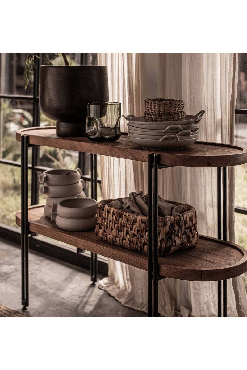 Oval Wooden Side Table With Undershelf | dBodhi Coco | woodfurniture.com