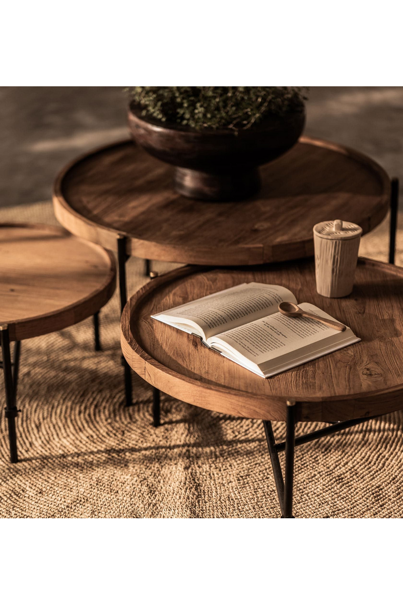 Round Wooden Coffee Table Set (3) | dBodhi Coco | Woodfurniture.com