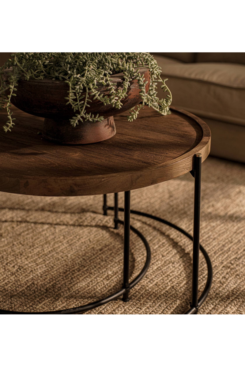 Metal Framed Wooden Nesting Coffee Tables (2) | dBodhi Coco | Woodfurniture.com